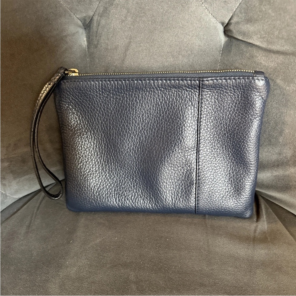 M. Gemi Navy Leather Wristlet